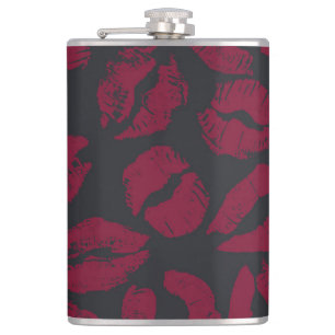 Lipstick Kisses: Mörk Red Imprint Fickplunta