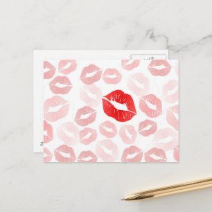 Lipstick Läppar Vykort