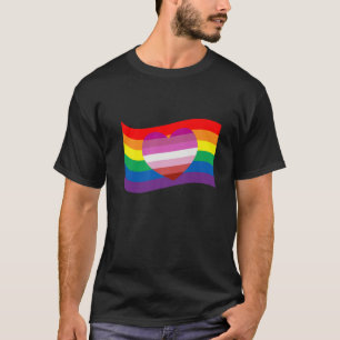Lipstick Lesbisk Heart LGBTQ Gay rights Proud Prid T Shirt