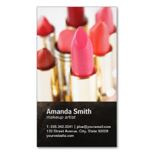 Lipstick Makeup Artist Magnetiska Visitkort