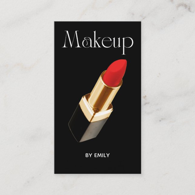 Lipstick Makeup Artist Visitkort (Framsida)