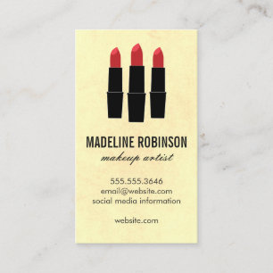 Lipstick/Makeup Artist Visitkort