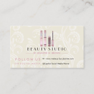 Lipstick Makeup Swirl Beauty Visitkort