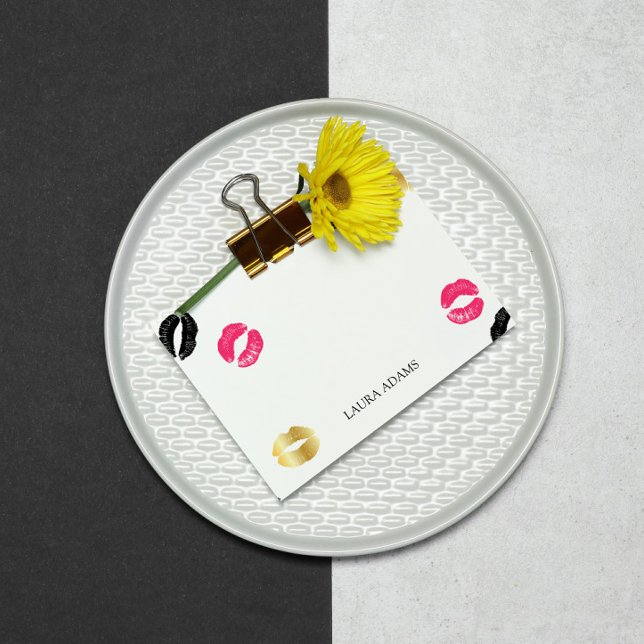 Lipstick Marks | Anpassat namn Post-it Block (Skapare uppladdad)