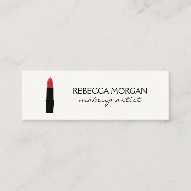 Lipstick Mini Visitkort (Framsida)