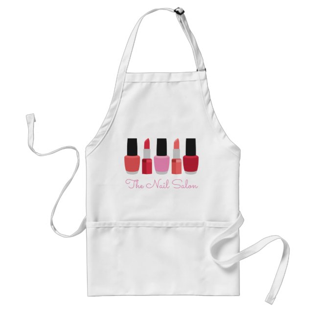 Lipstick & Nagel polsk Personlig Apron Förkläde (Framsidan)