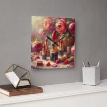 Lipstick och blommor Impressionistisk målning