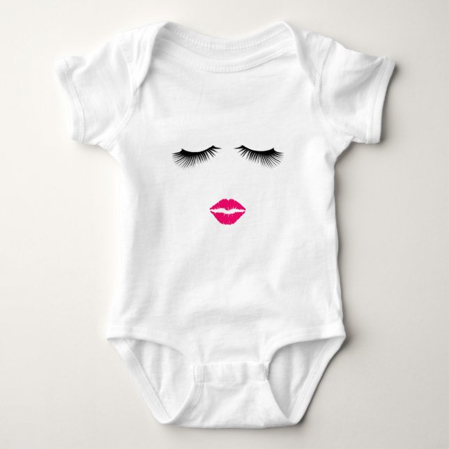 Lipstick och Eyelash T-shirt (Framsida)