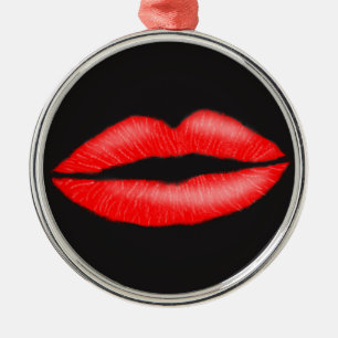 Lipstick Red Seductive Female Läppar Ornament