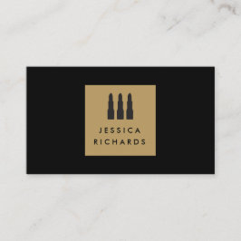 Lipstick Trio Logotyp för Freelance Makeup Artist Visitkort