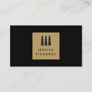 Lipstick Trio Logotyp för Freelance Makeup Artist Visitkort
