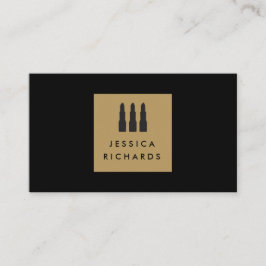 Lipstick Trio Logotyp för Freelance Makeup Artist  Visitkort