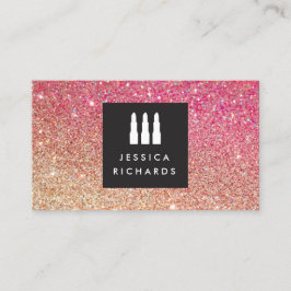 Lipstick Trio Logotyp Makeup Artist Glitter Ombre  Visitkort
