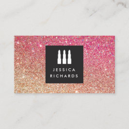 Lipstick Trio Logotyp Makeup Artist Glitter Ombre  Visitkort