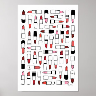 Lipsticks print poster