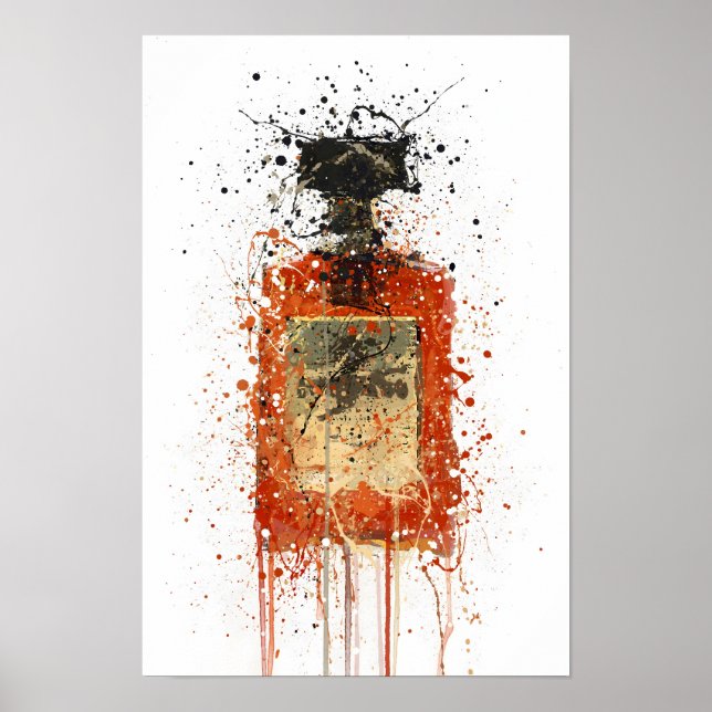 Liqueur Bottle Wall Art Print 'Almond' Poster (Framsidan)