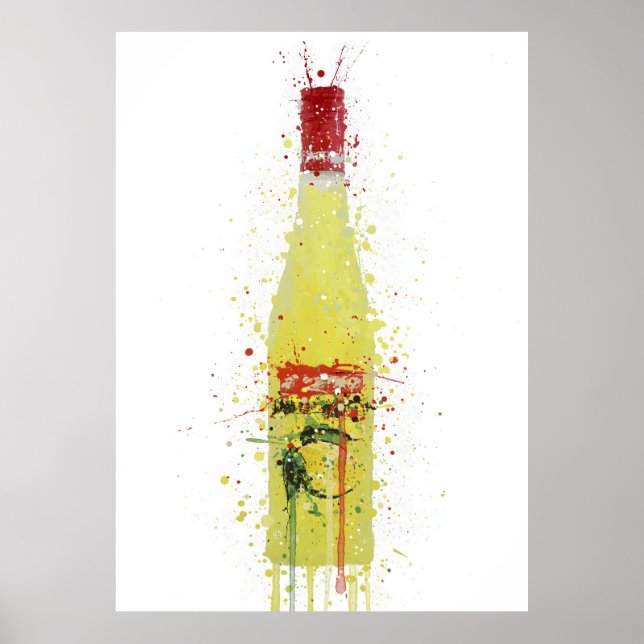 Liqueur Bottle Wall Art Print 'Citrus'  Poster (Framsidan)