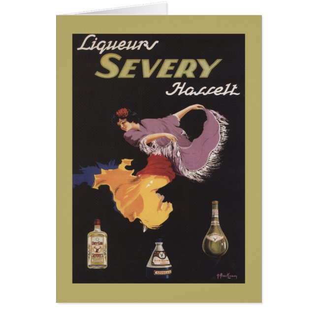 Liqueurs Severy Hasselt Promotional Poster Hälsningskort (Framsidan)