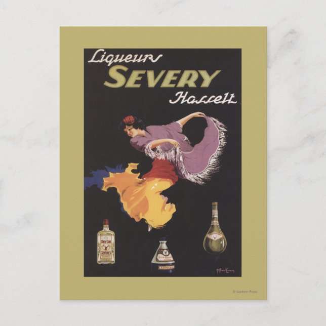Liqueurs Severy Hasselt Promotional Poster Vykort (Framsida)