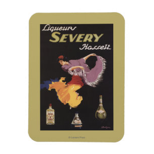 LiqueursSevery Hasselt befordrings- affisch Magnet