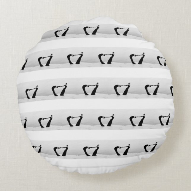 Liquid Blue Reverie — Contemporary Art Collection Rund Kudde (Baksidan)