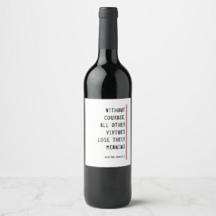 Liquid Courage Churchill-offertmall Vinflaska Etikett