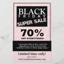 Liquid Faux HoloGraph Rosa Struktur Sale Flygblad