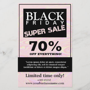 Liquid Faux HoloGraph Rosa Struktur Sale Flygblad