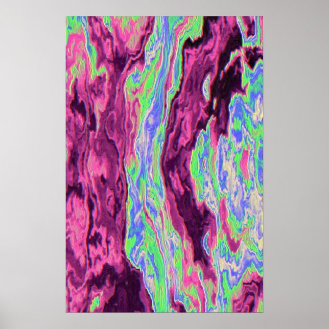 Liquid Fluid Dynamics Contemporary Painting  Poster (Framsidan)