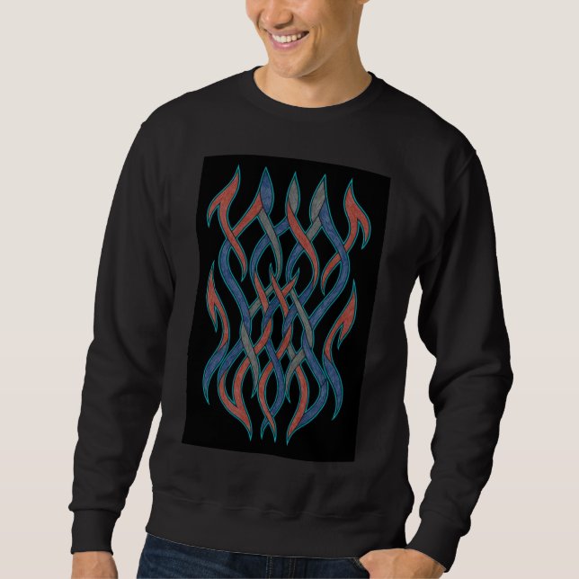 Liquid Harmony Drip Art Sweatshirt (Framsida)