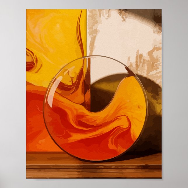 Liquid Harmony in Warm Tones Poster (Framsidan)