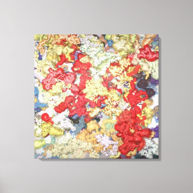 Liquid Kinetic Art Stretched Canvas Print (Framsida)