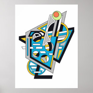 Liquid Lunch Cyber Deco Abstract Design Poster