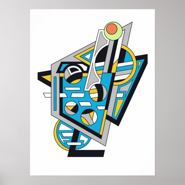 Liquid Lunch | Cyber Deco Abstract Design Poster (Framsidan)