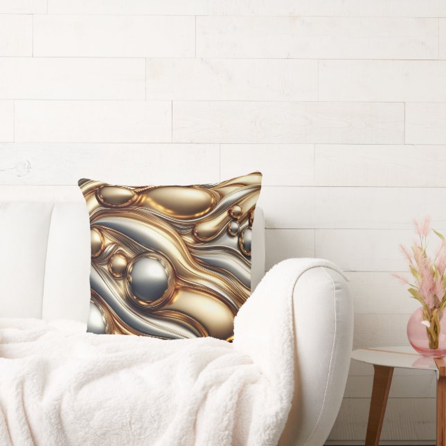 liquid metal look  kudde (Soffa)