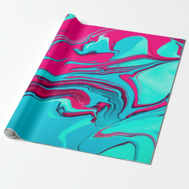 Liquid paper marbling paint background. Fluid pain Presentpapper (Utrullad)