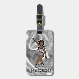 Liquid Silver White Dancer #1 Bagagebricka