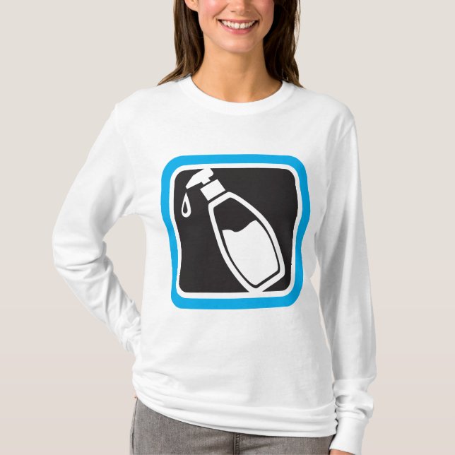Liquid Soap Dispenser Pump Bottle Icon T Shirt (Framsida)