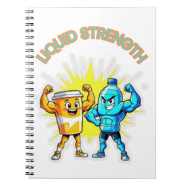 Liquid Strength – Funny Juice & Water Muscle Desig Anteckningsbok
