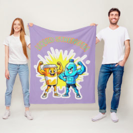 Liquid Strength – Funny Juice & Water Muscle Desig Fleecefilt