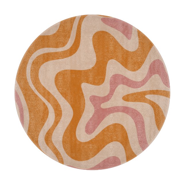 Liquid Swirl Retro Vibe Orange och Dusky Rosa (Framsidan)