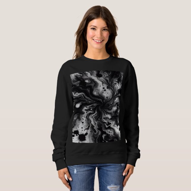 Liquid Tie Die Sweatshirt T Shirt (Hel framsida)