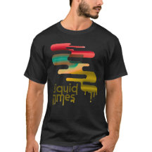 "Liquid Times" Abstrakt Smältande Grafisk T-Shirt