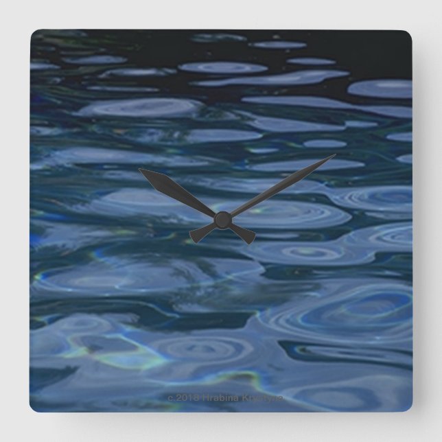 LIQUID VATTEN CLOCK FYRKANTIG KLOCKA (Framsida)