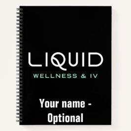 Liquid Wellness & IV anteckningsbok - Svart