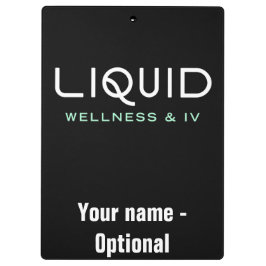 Liquid Wellness & IV-klippbord - Svart