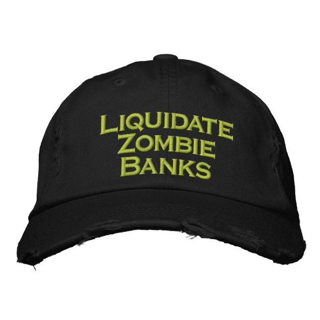 Liquidate Zombie Banker Broderad Keps (Framsida)