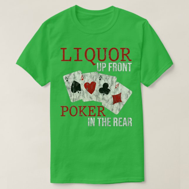 Liquor-up Front-Poker i bakre delen T Shirt (Design framsida)