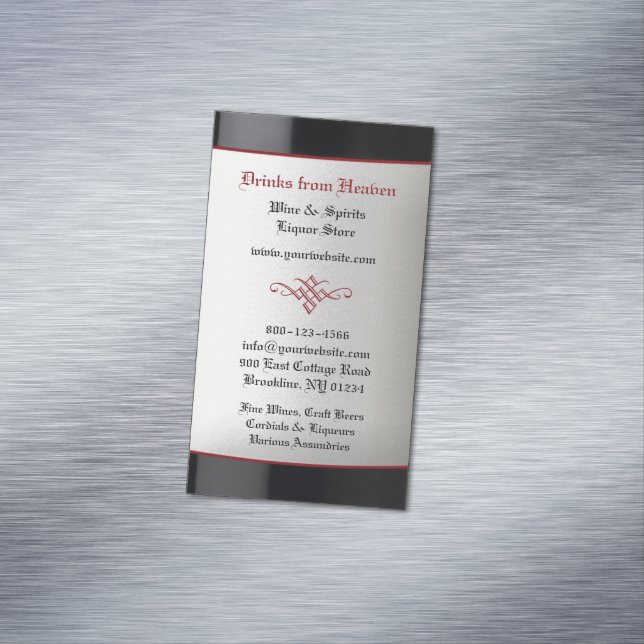 Liquor Vin Store Magnetiska Visitkort (In Situ)
