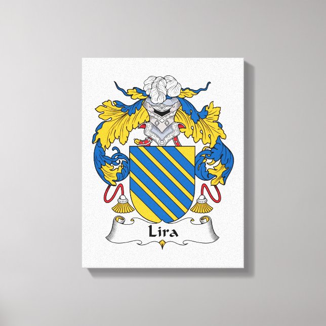 Lira Family Crest Canvastryck (Framsida)